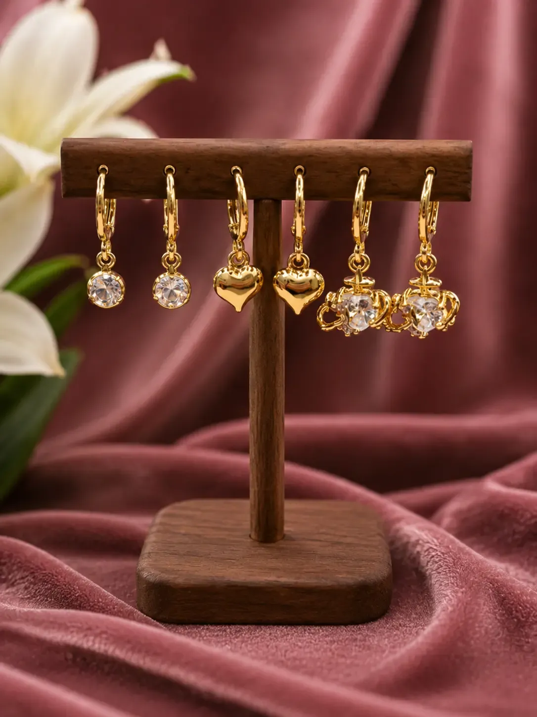 Keyura Contemporary Earrings Set of 3 Collection for Women