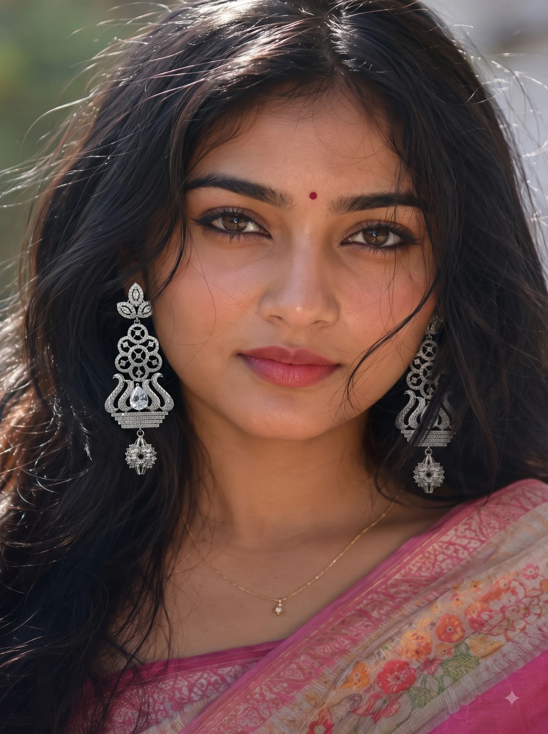 Elegant AD Earrings – Intricate Traditional Statement Design – view 2