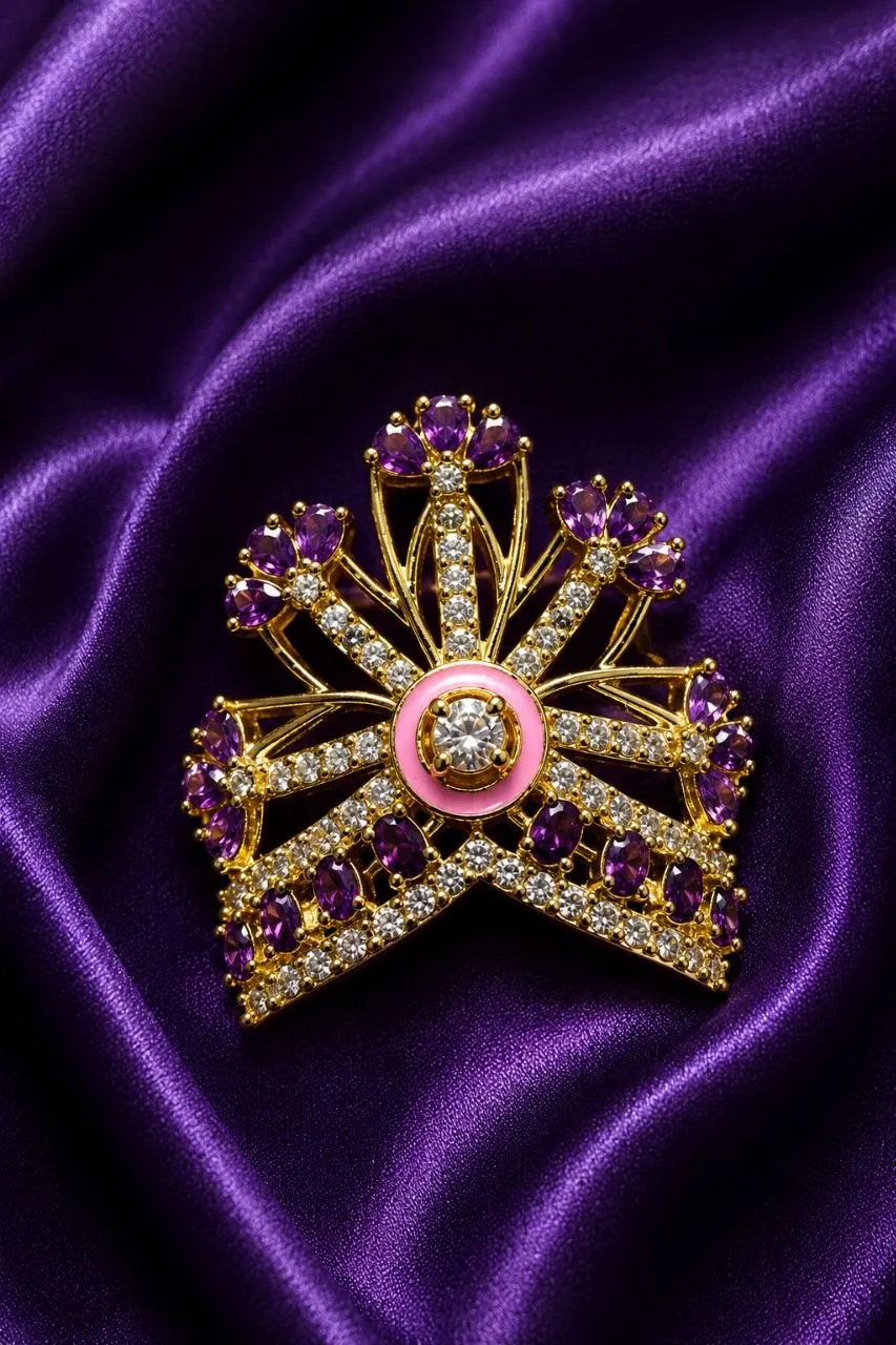Laddu Gopal AD Mukut for Size 3 or 4 Purple Color for Janmashtami