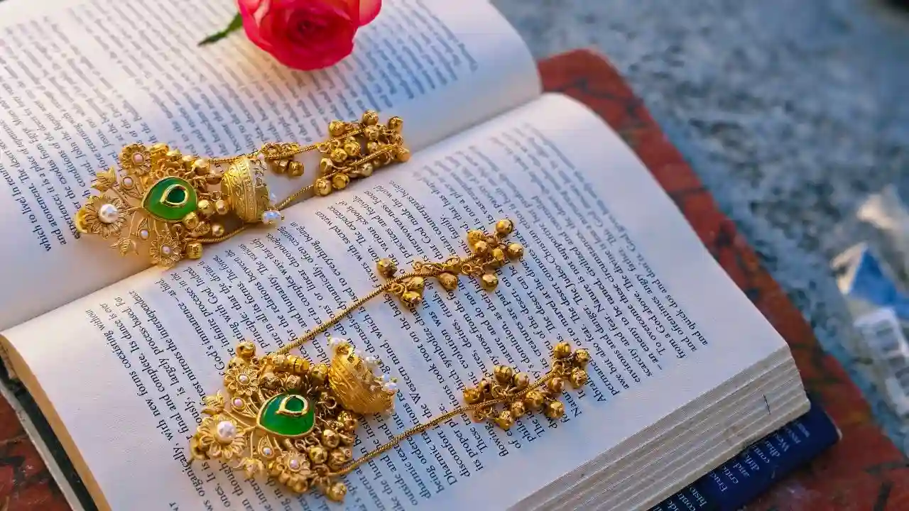 Exquisite Gold Chandelier Earrings with Gemstones and Pearls