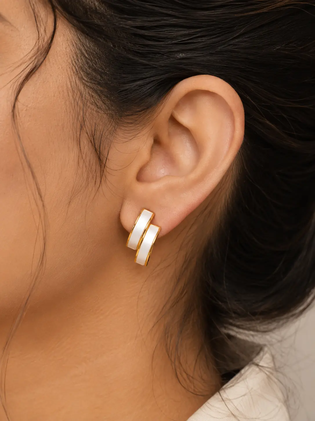 Anti-Tarnish Gold Plated Stud Earrings for Women | Minimalist Everyday Jewellery