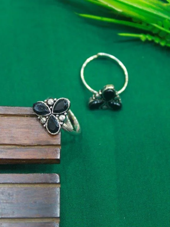 Kundan Stone Bichiya Toe Ring Set