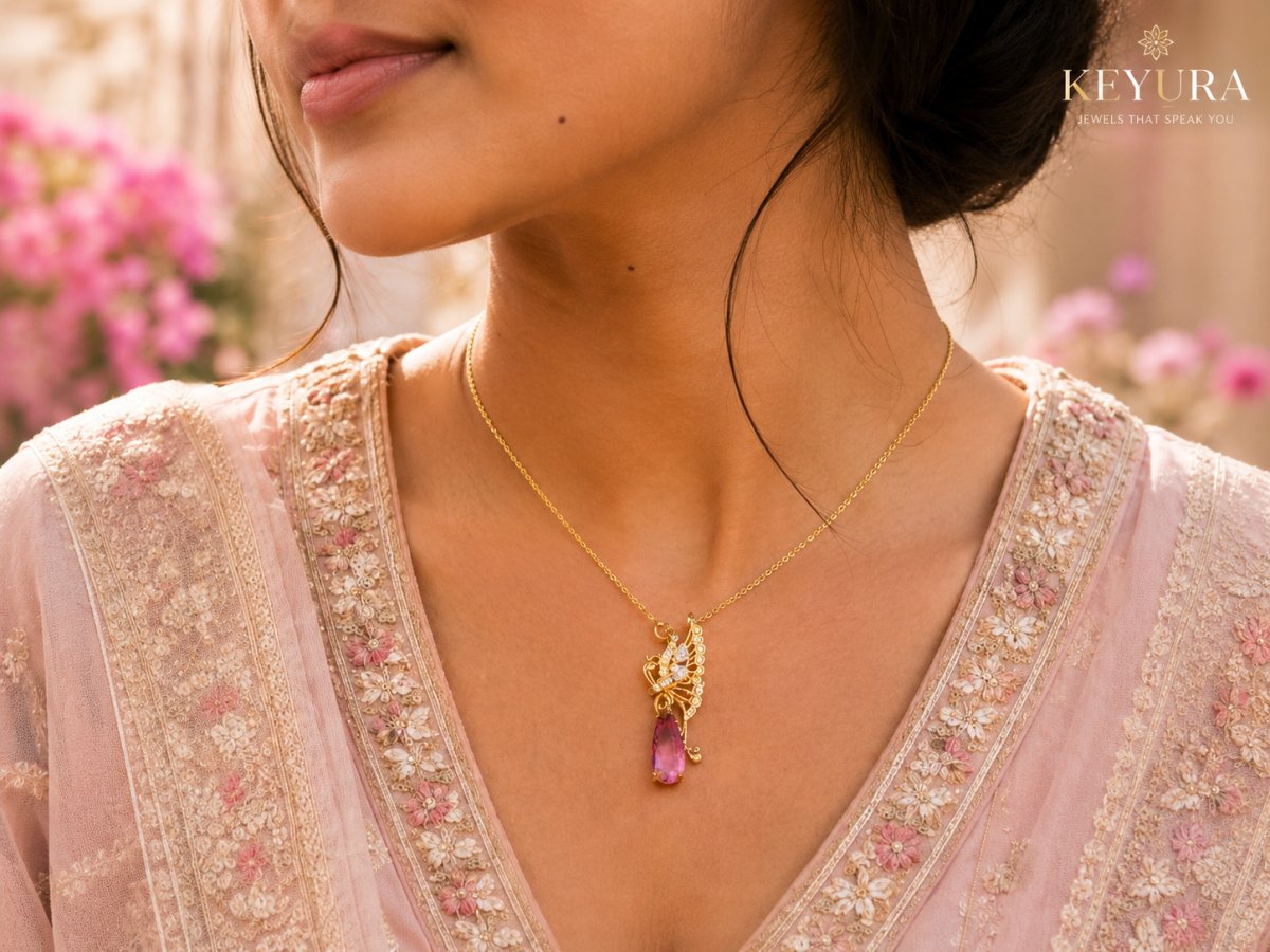Anti-Tarnish Beautiful Necklace – Premium Gold-Plated Designer Necklace for Women