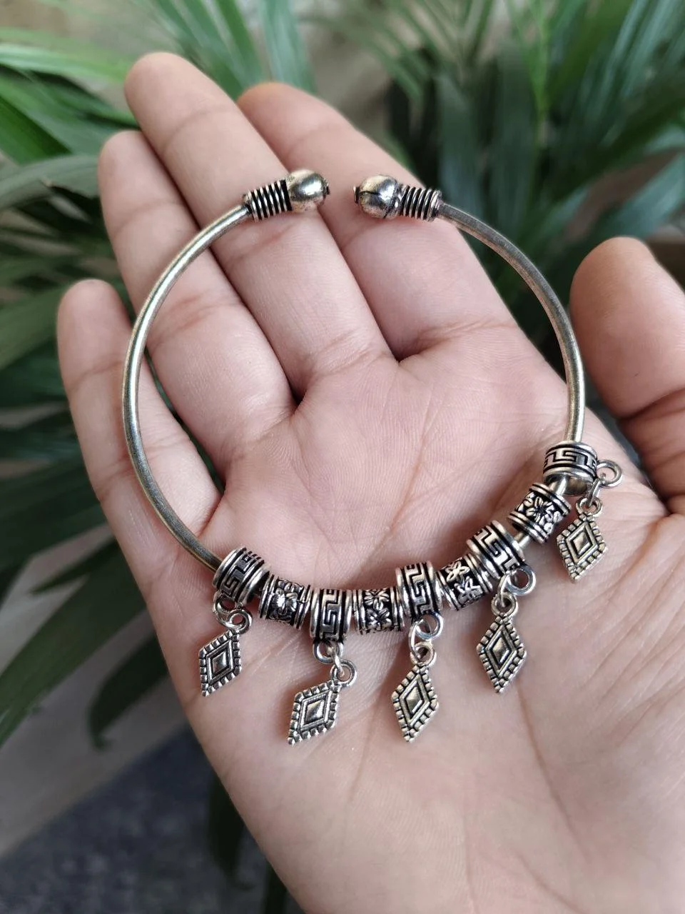 Oxidised Charm Bracelet – view 2