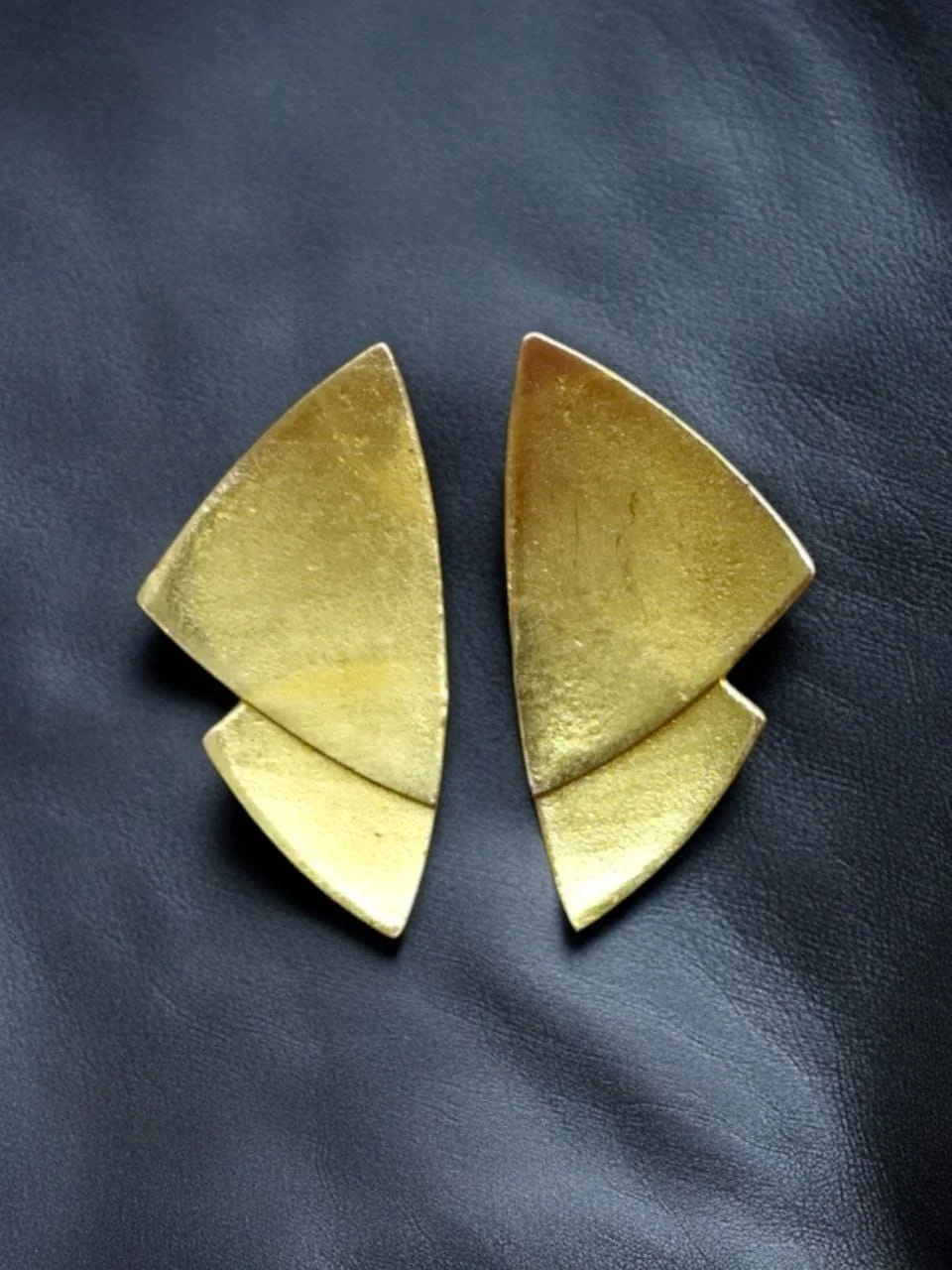 Overlapping Fan Stud Earrings – view 2