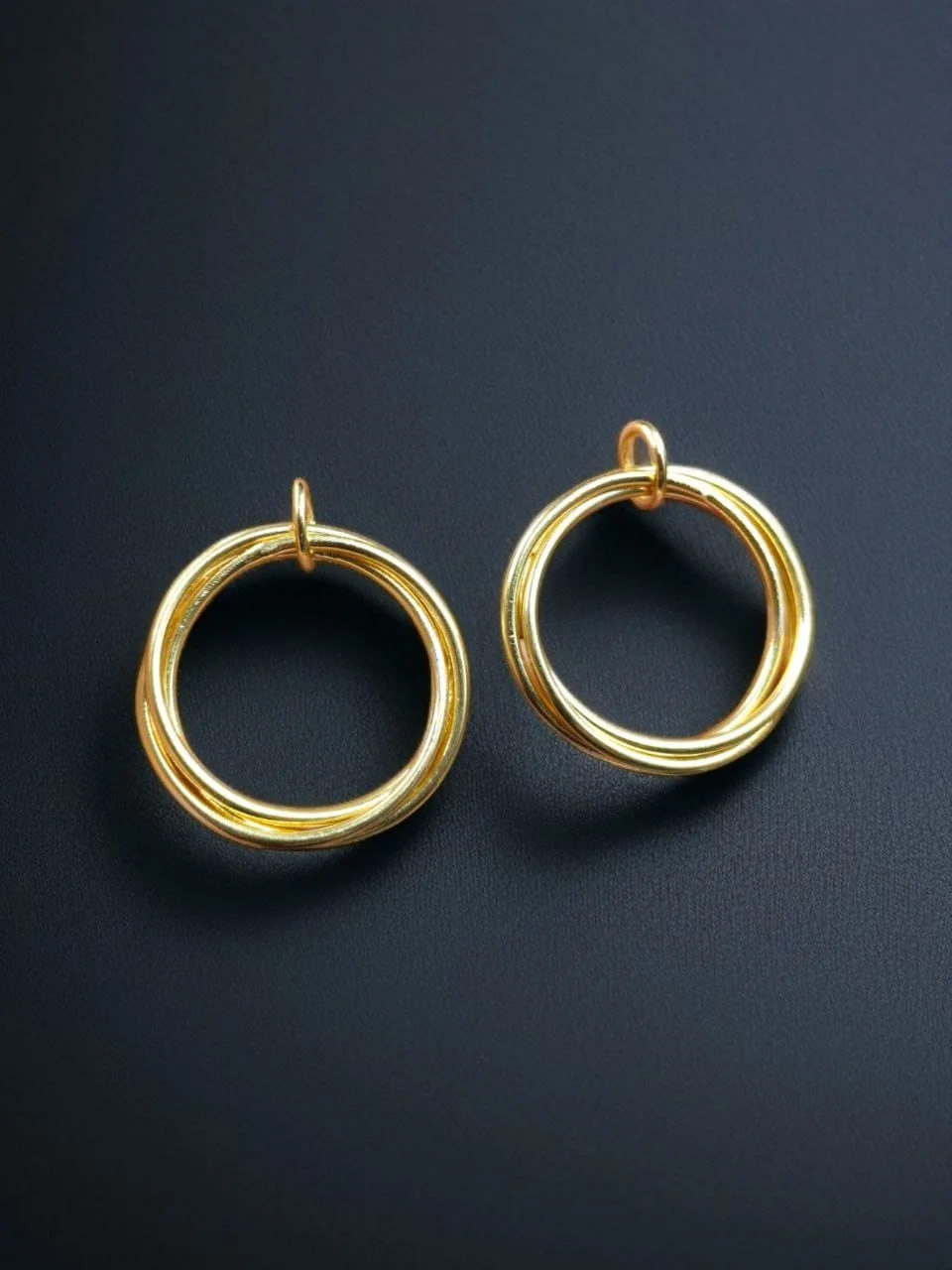 Interlocking Double Hoop Earrings – view 2