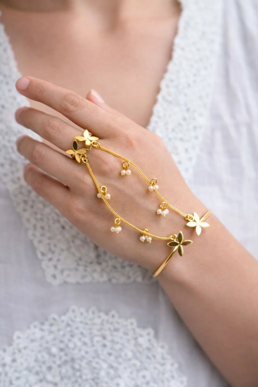 Gold Plated Star Hathphool – view 2