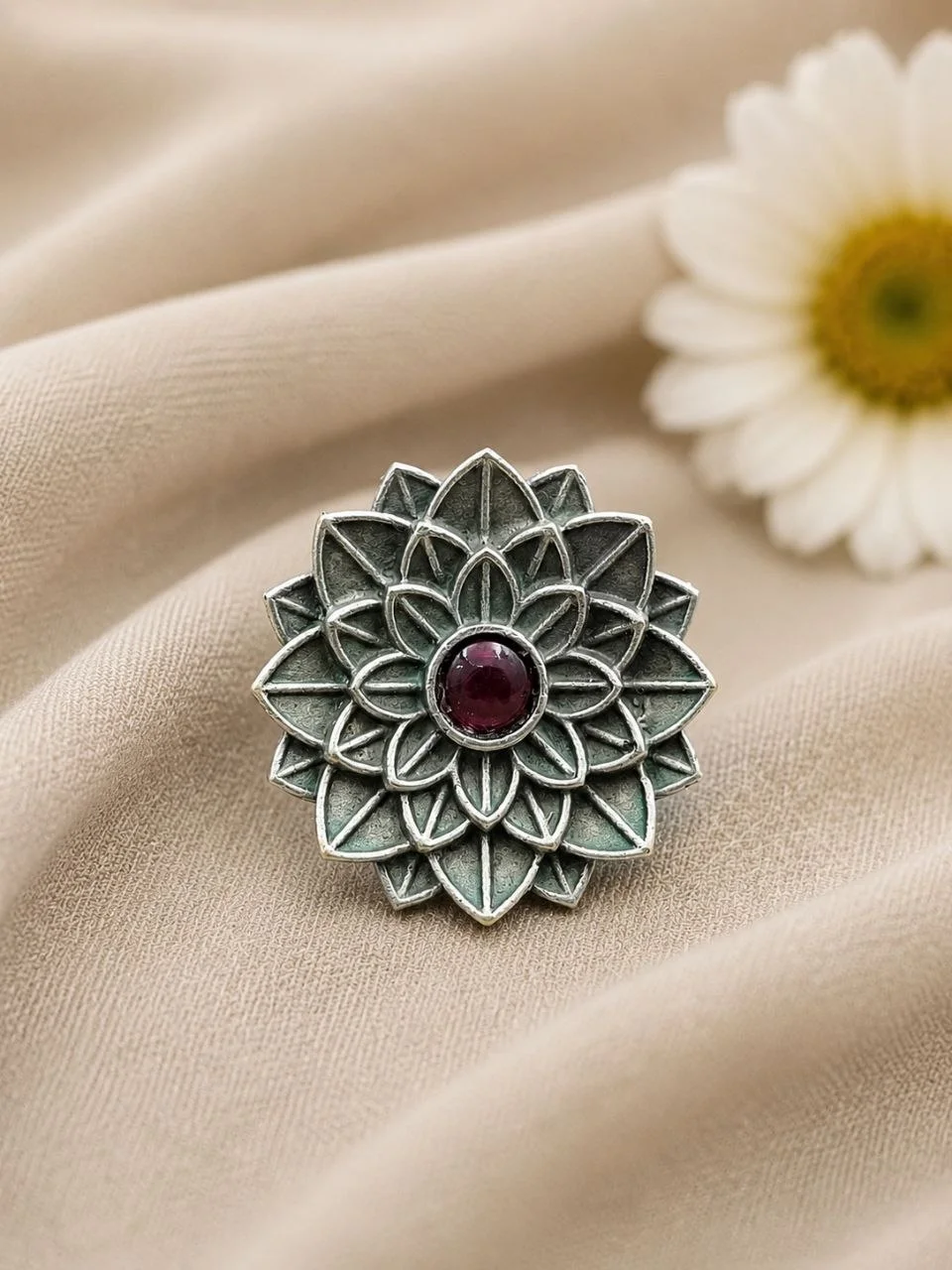 Oxidised Marigold Ring – view 5