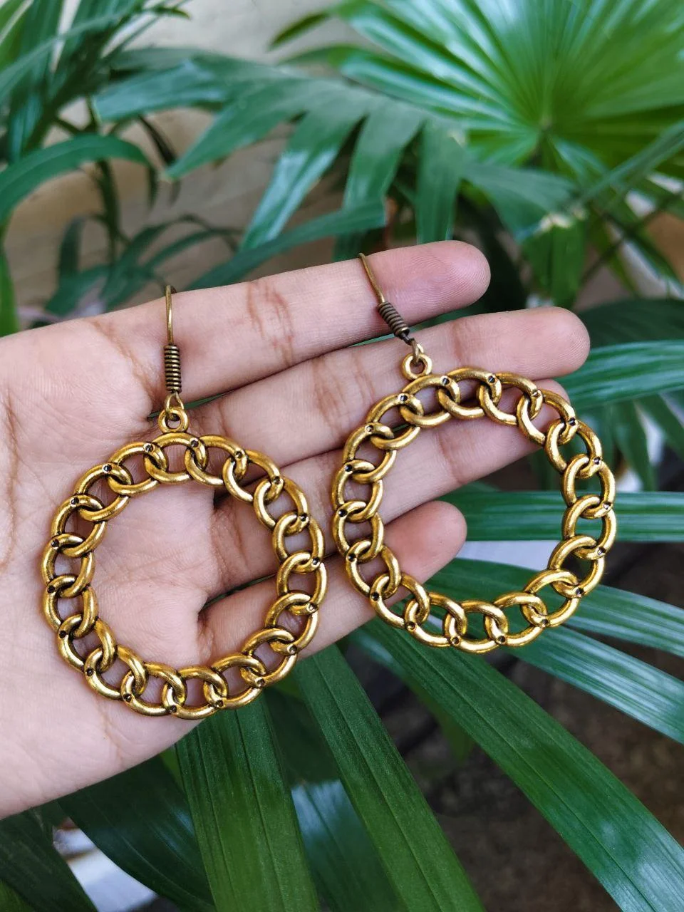 Curb Chain Circle Hoop on Hook