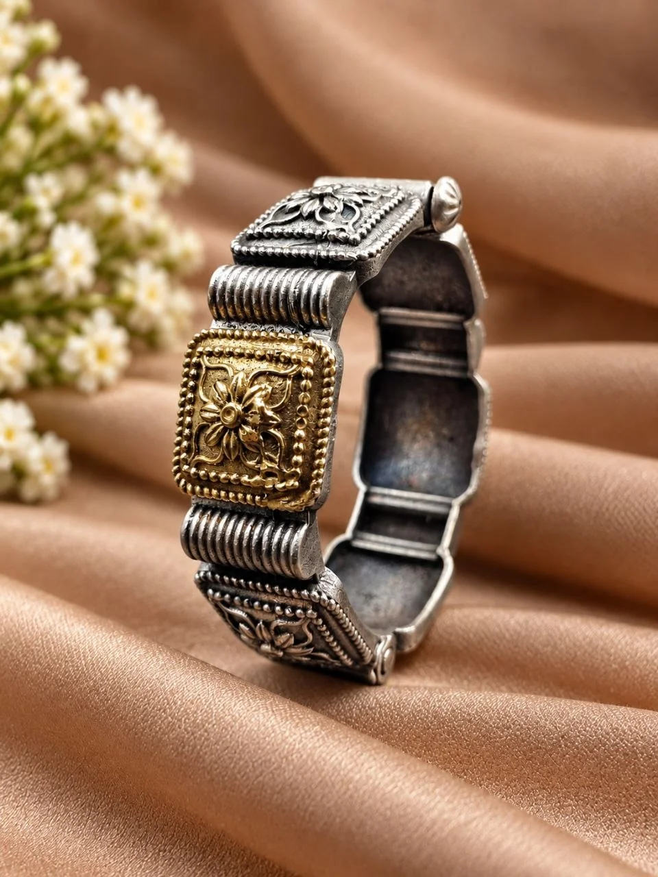 Two Tone Peacock Bangle – view 2
