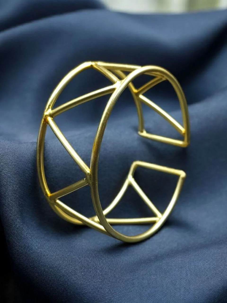 Gold Plated Geometric Bracelet – view 3