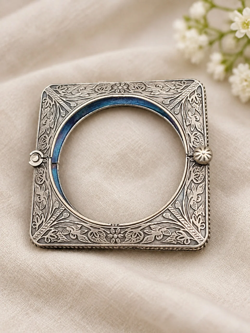 Oxidised Square Kada