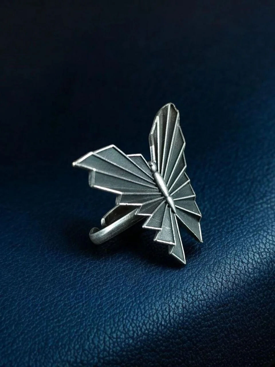 Oxidised Butterfly Ring – view 3