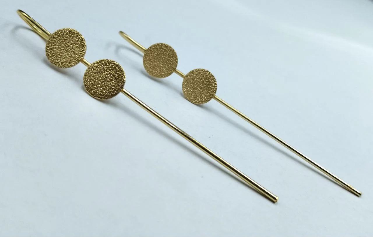 Textured Disc Climbing Ear Pin – view 5
