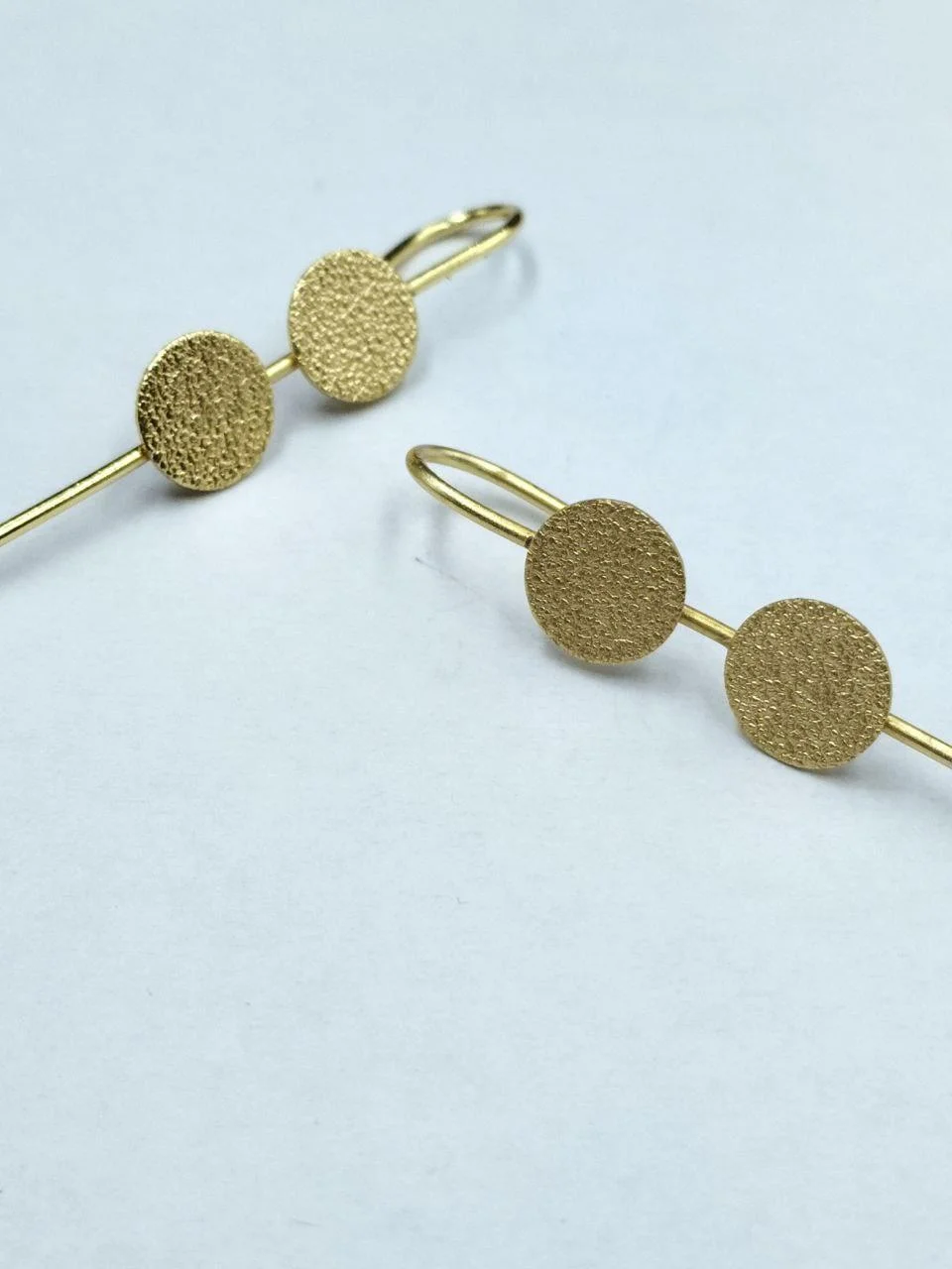 Textured Disc Climbing Ear Pin – view 4