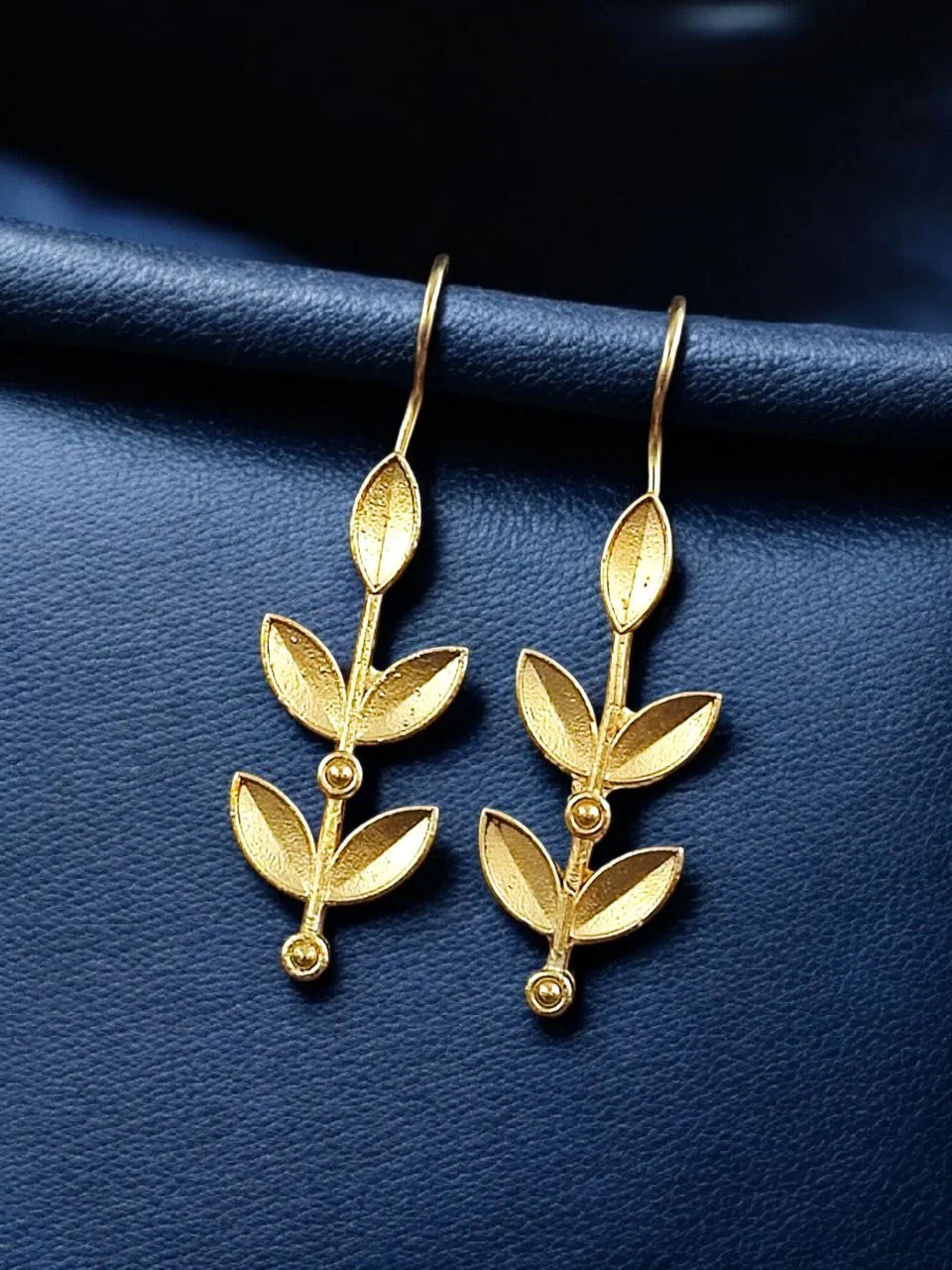 Leaf Sprig Hook Earrings – view 3