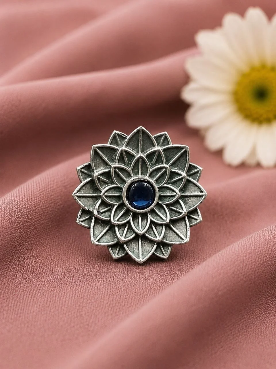Oxidised Marigold Ring – view 4