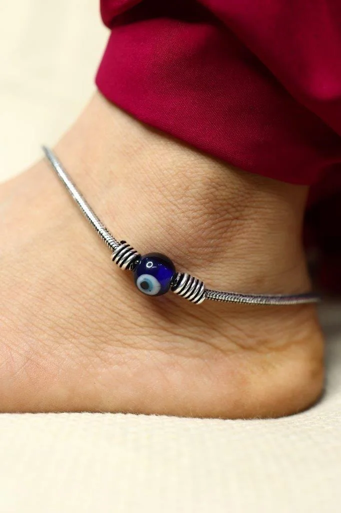 Evil Eye Payal with Single Nazar Bead