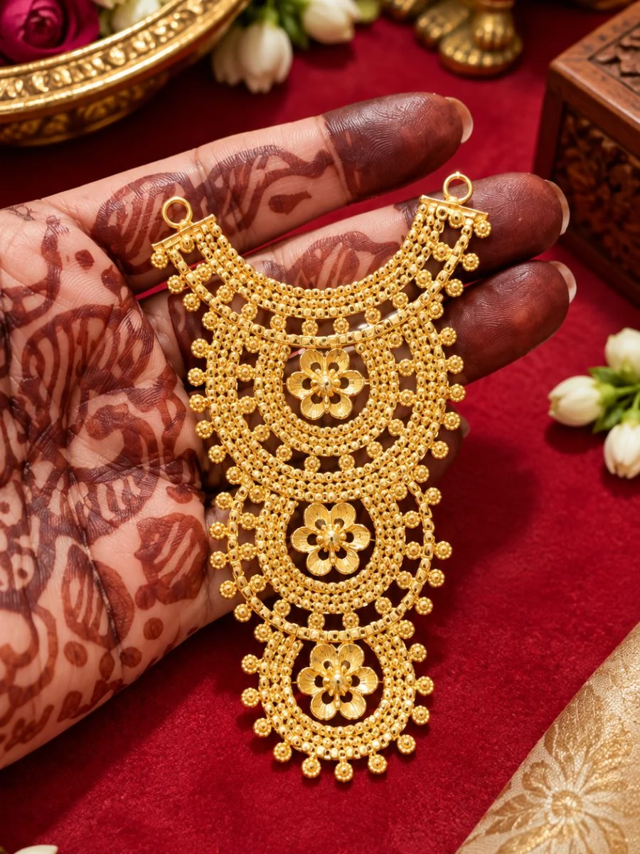 Golden Choker for Radha Krishna Idols — 12 to 15 Inch