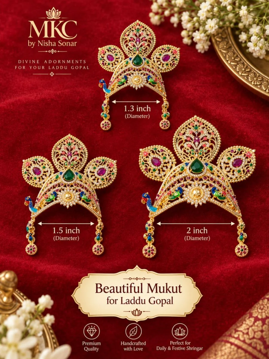 Shree Ram Multicolour Mukut for Laddu Gopal