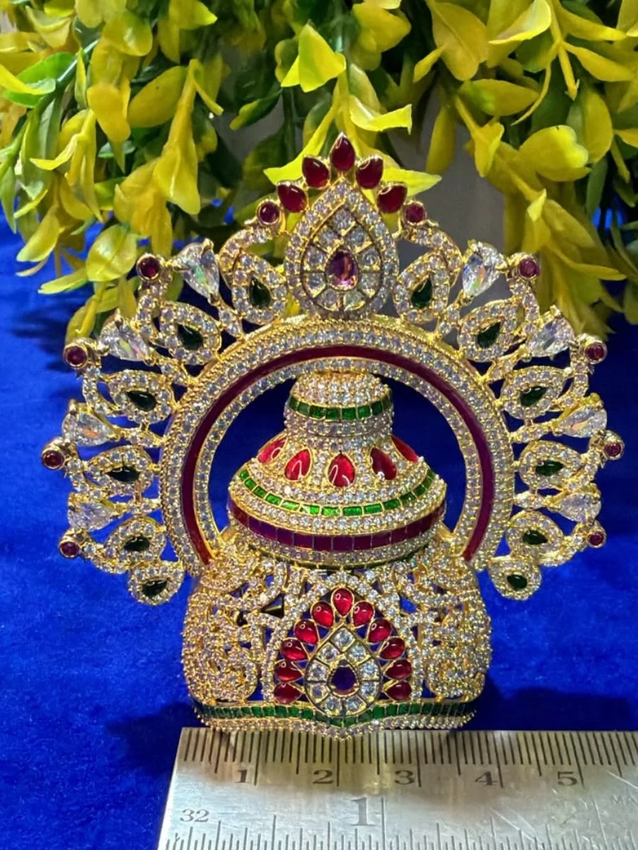 Royal AD Mukut for Laddu Gopal — 6 to 7 Number Multi Colour